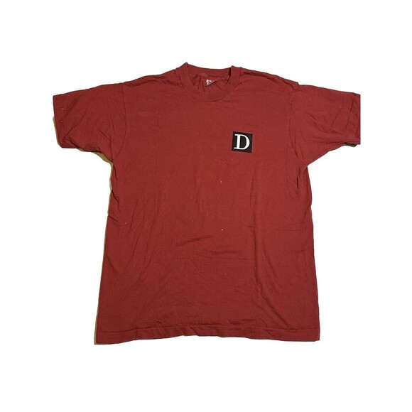 Vintage Dewars Red Scotch Whiskey Promo 90's T-Shirt Size L Single Stitch USA - Picture 1 of 6